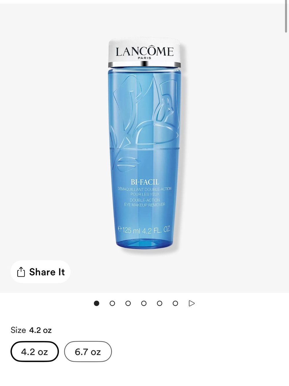 Lancôme Bi-Facil Double-Action Eye Makeup Remover — Blue